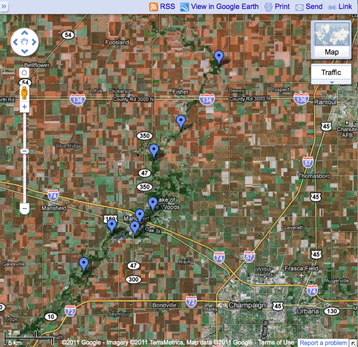 Sangamon River with Access Points